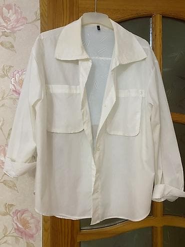 Ağ rəngli qadın köynəkləri – 2 model 1) Klassik oversize ağ köynək -