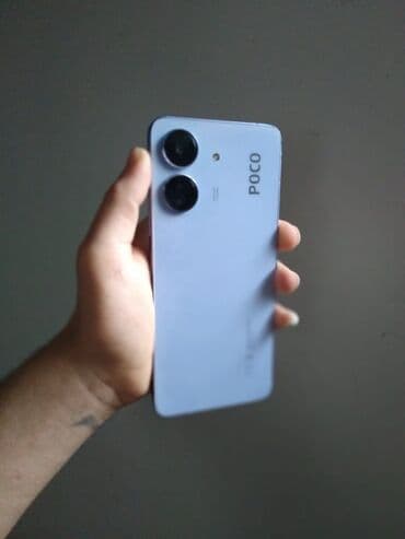 poco 3x: Poco C65, 128 GB, rəng - Mavi, Barmaq izi — 1