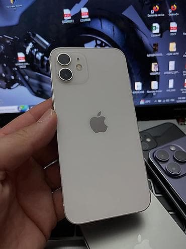 iphone 12 korpus: IPhone 12, 128 GB, Ağ, Zəmanət, Kredit, Simsiz şarj — 1