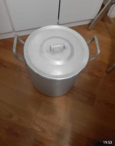 pmt qazan: İşlənmiş, Aş qazanı, rəng - Boz, Alüminium, 34 sm, Rusiya — 1