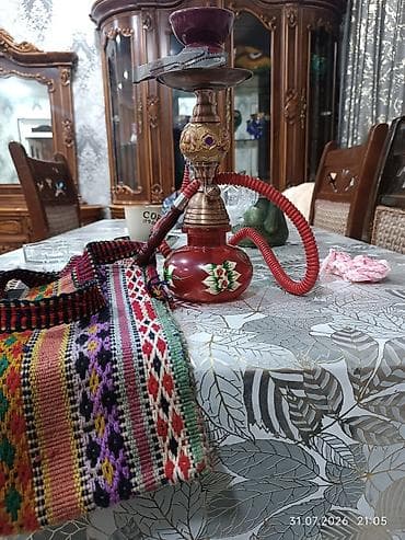 benson şüşə: Mini nərgilə dəsti 250 azn qədimiqalyan- Rəng: tünd qırmızı əsas — 1