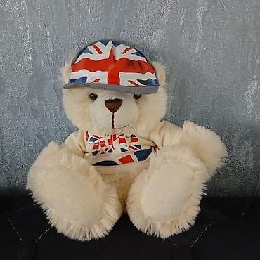 oyuncaq tank: Britaniya üslublu yumşaq oyuncaq ayı - Rəng: krem-ağ tüklü gövdə — 1