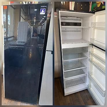 ət soyducusu: 2 qapılı Hitachi Soyuducu Satılır, rəng - Qara — 1