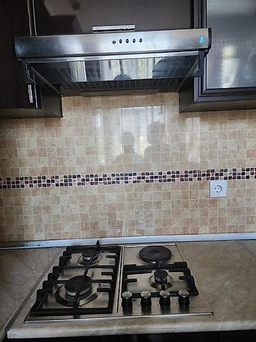 metbex mebel: Mətbəx mebeli dəsti – L formalı, tünd qəhvəyi rəngdə, parlaq — 4