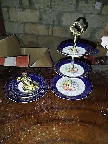 yataq dəsti pastel: Çay dəsti, rəng - Ağ, Kobalt, Madonna, 6 nəfərlik — 5