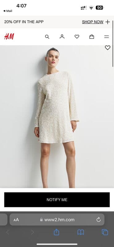 работа возьму девушку на работу: Коктейльное платье, Миди, H&M, S — 4