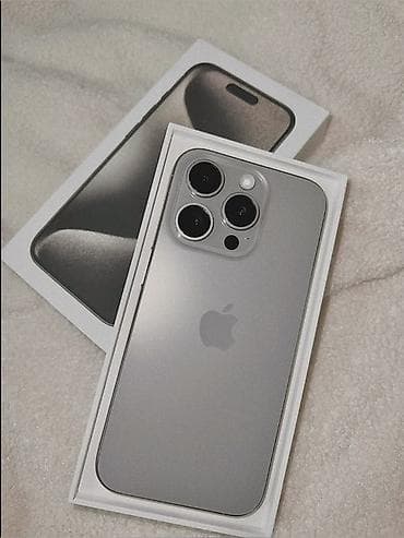 IPhone 15 Pro, 128 GB, Natural Titanium, Zəmanət, Simsiz şarj, Face ID