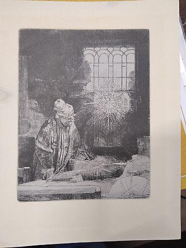 Qrafika reproduksiyası – “Fəlsəfəçinin kabineti” üslubunda klassik