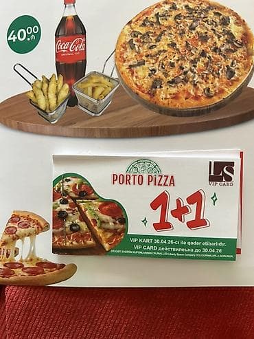Texnikanın təmiri: Porto Pizza – VIP Card kampaniyası - 1+1 təklif: VIP CARD ilə iki — 1