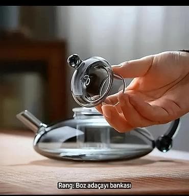 şuşə caynik: Yeni, rəng - Boz, Dəm caydanı, Şüşə, 0,3 bucket volume l — 6