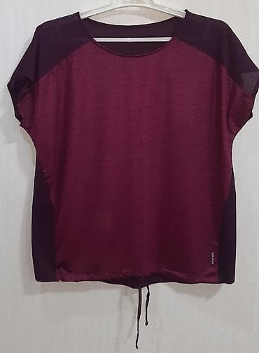 Qadın idman köynəyi – Domyos (Decathlon) - Rəng: tünd bənövşəyi/bordo