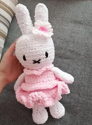 oyuncaq tank: Əl işi toxunma dovşan oyuncaqlar - Material: yumşaq, hipoallergen ip — 2