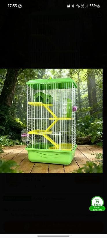 hamster qəfəsi: 4 qatı Hamster Villa Qəfəsi - Ölçülər: 40 sm hündürlük, 23 sm en, 17 — 1