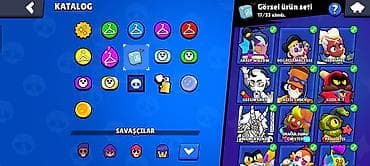 real gitara: Brawl Stars hesabı, içərisində 3 ədəd meka kostumu var,2019 un — 9