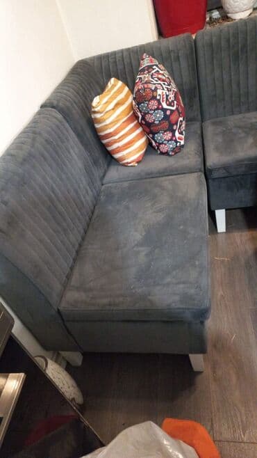 metbex ucun kunc divanlari: Künc divan, Yeni, Açılan, Vеlur parça — 1