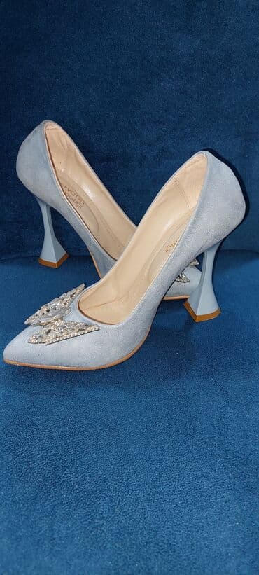 b class makasin: Tuflilər, Ölçü: 37, rəng - Mavi, Yeni — 3