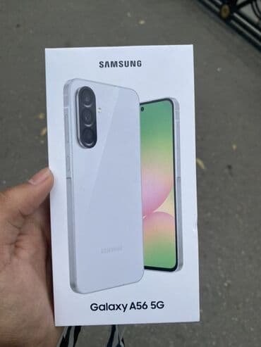 Samsung Galaxy A56, 256 GB, rəng - Ağ, Barmaq izi, Simsiz şarj, İki sim kartlı
