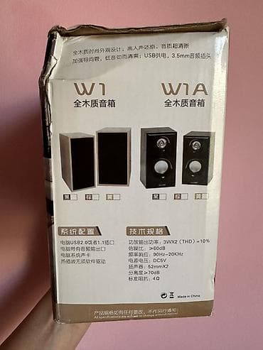 sony mp3 player: W1A 2.0 Multimedia Səsgücləndirici (cüt) - Korpus: tam ağac dizaynı — 2