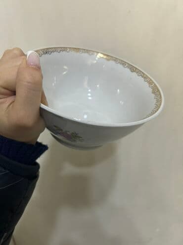 masa miska: Kasalar, 6 ədədli dəst, rəng - Ağ, Keramika, SSRİ — 2