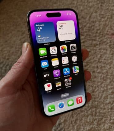 Mətbəx texnikası: IPhone 14 Pro, 256 GB, Deep Purple, Zəmanət, Simsiz şarj, Face ID — 2