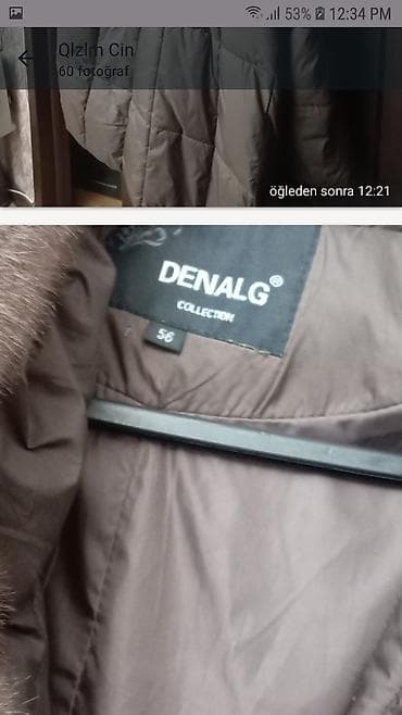 Kurtkalar: DENALG Collection qadın qış gödəkçəsi - Rəng: tünd-bej/xaşə (taupe) - — 2
