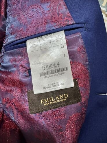 deri pencekler: Kişi kostyumu – EMILAND (Made in Azerbaijan) - Rəng: Dərin mavi — 4