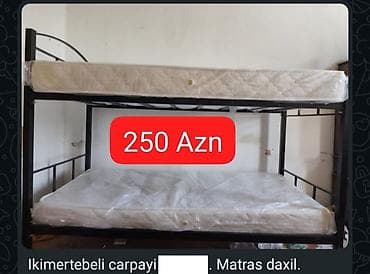 pendir: Oğlan və qız üçün, İşlənmiş, 2 təknəfərlik çarpayı — 10