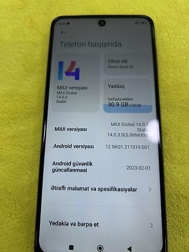 mabil telefon: Redmi Note 9S, 128 GB, rəng - Mavi, Barmaq izi, Face ID — 5