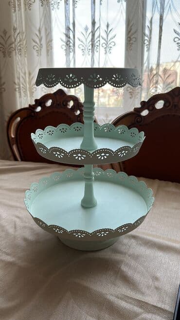 biskvit qabi: Tort və şiriniyyat qabı, rəng - Mavi — 1