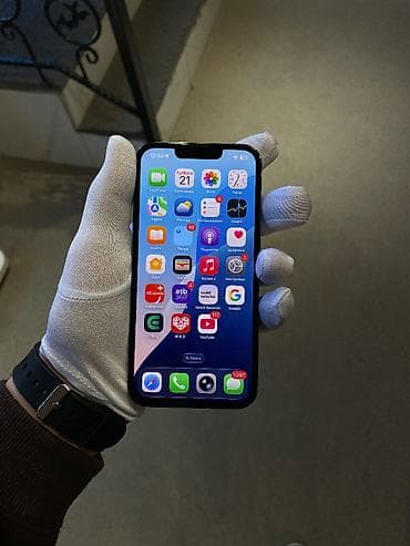 apple mouse: IPhone 13 Pro Max, 128 GB, Sierra Blue, Qırıq, Face ID, Sənədlərlə — 7