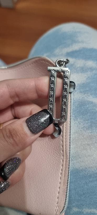 çanta: Dior ORİGİNAL makiyaj çantası – açıq pudra-çəhrayı rəngdə, iri “DIOR” — 3