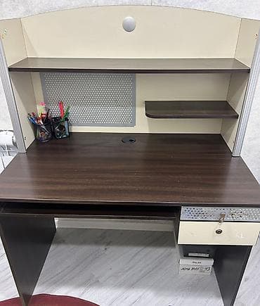 madeyra yazi masasi: Düz masa, Stulsuz, Polkalı, Siyirməli, MDF — 1