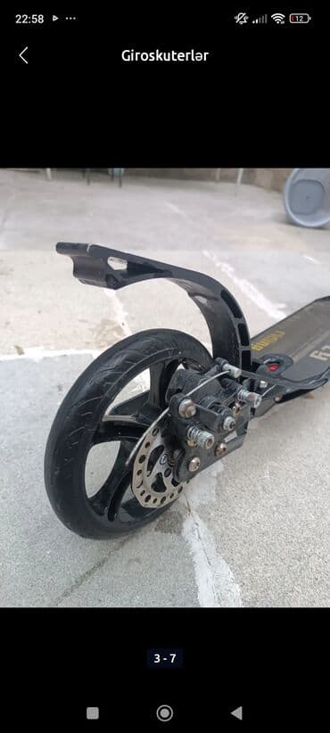 2 cı el elektrikli scooter: Şəhər skuterı – City Riding - Mexaniki skuter, böyük təkərlər: ön və — 2