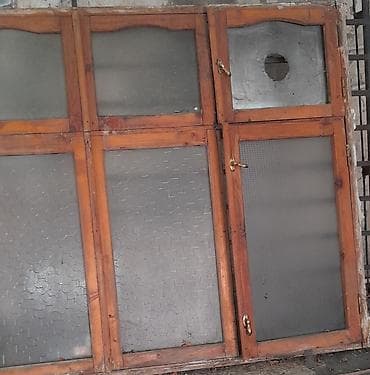 pendir: Ağcaqayın rəngli taxta çərçivəli pəncərə bloku - Material: massiv — 1