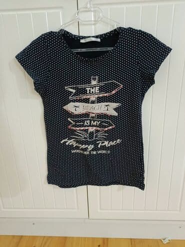 toy libaslari 2022: 👚Qadın/yeniyetmə üçün qısaqoll T-shirt 🌀Rəng: tünd göy, xırda ağ — 4