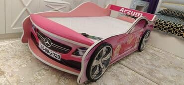 двухъярусная кровать машина: Новый, Односпальная кровать, Без подьемного механизма, С матрасом, Без выдвижных ящиков, Азербайджан — 4