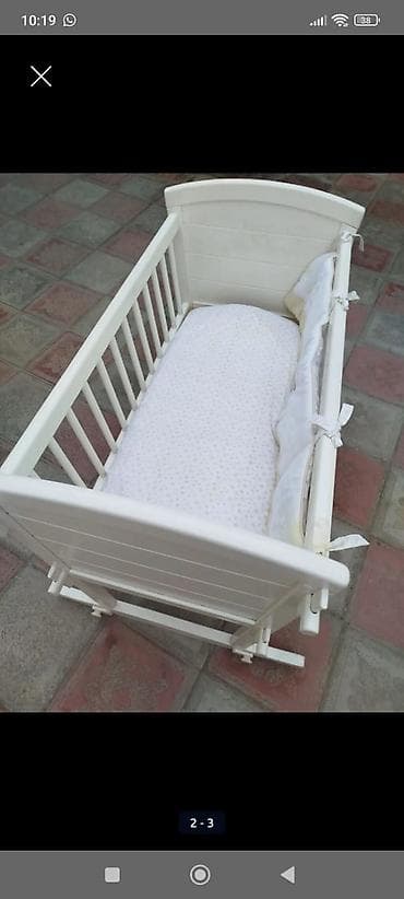 Oğlan və qız üçün, İşlənmiş, Dördbucaq, Beşik, Dəst ilə, Matras ilə, Yellənmə mexanizm ilə