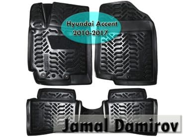 monitor masin ucun: Hyundai Accent 2010-2017 Полиуретановые коврики для Hyundai Accent — 1