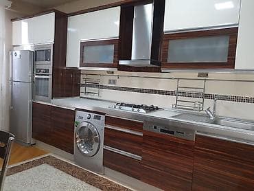 lavabo: Inteqrə məişət texnikası dəsti - Dizayn: ağ-parlaq və tünd ağac — 2