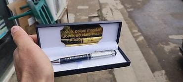Qelem ve qabı. Lazerle qelemın uzerıne ad yazırıq.qutunun uzerıne de