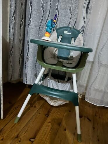 детская магнитная доска: Uşaq yemək stulu Yaxşı vəziyette - Rəng: Yaşıl-ağ kombinasiyası, ağ — 2