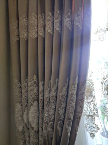 tul pərdə: Pərdə dəsti pəncərələrinizə zəriflik qatacaq. Tünd rəngli pərdələr — 2