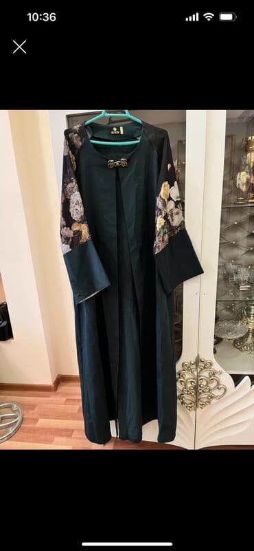 узбекское платье со штанами: Повседневное платье, Макси, Massimo Dutti, 2XL — 1