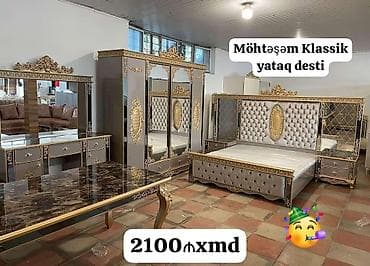 Yataq otağı mebeli keyfiyyətli cehizlik mebel iki nəfərlik çarpayı