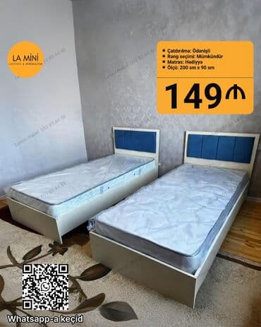 stollu ikimərtəbəli çarpayı: Yeni, Təknəfərlik çarpayı, Bazasız, Matras ilə, Siyirməsiz, Azərbaycan — 1
