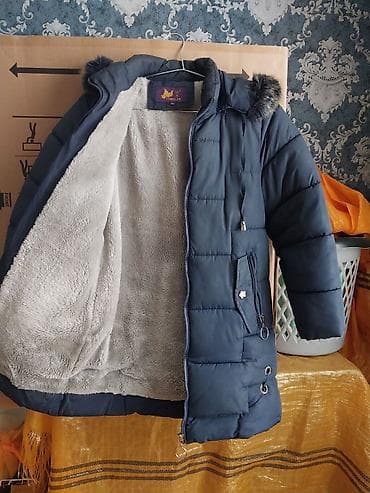 pencey: Qadın/qız üçün uzun şişmə qış gödəkçəsi - Rəng: tünd mavi - Model — 2