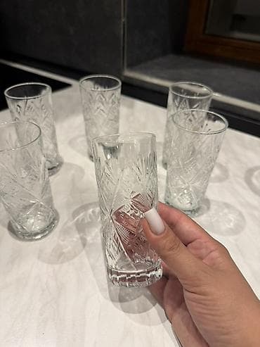 Stəkanlar, Şüşə, 6 ədədli dəst, 200 ml — 2