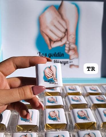 elcilik konfetleri: Yeni doğulmuşlara özəl şakalad xonçası 👶🏻💙 İstənilən dizaynda ✅ — 2