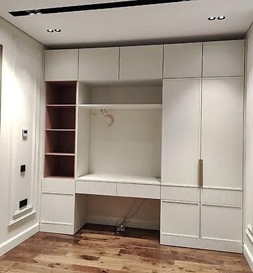 ushaq masasi: Modul dəst divar mebeli – iş masası, şkaf və açıq rəflərlə birgə - — 1