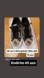 Çəkmələr: Qadın üçün krossovka - Ölçü: 39 - Model: Aşağı profilli, bağlamalı - — 1